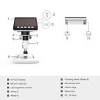 0-40mm 1080P 4.3 inch LCD Screen Mobile Phone Repair Industry HD Electron Didital Microscope