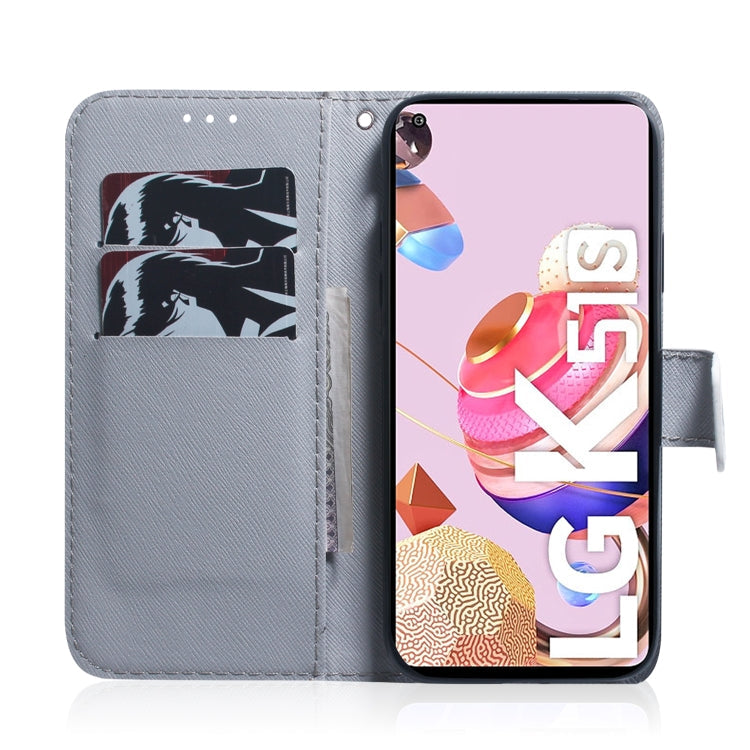 Coloured Drawing Horizontal Flip Leather Case, with Holder & Card Slots & Wallet – Card Slot, Flip, Leather, For LG K51S, For LG K61