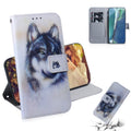 Coloured Drawing Horizontal Flip Leather Case, with Holder & Card Slots & Wallet, For Samsung Galaxy Note 20, For Samsung Galaxy Note 20 Ultra For Samsung Galaxy Note 20 White Wolf