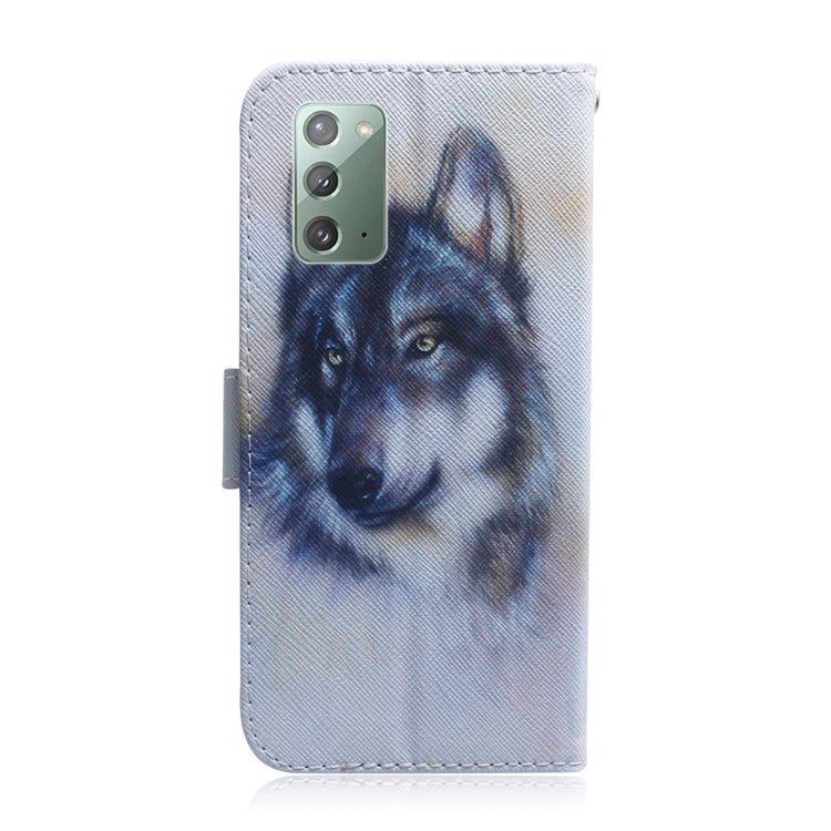 Coloured Drawing Horizontal Flip Leather Case, with Holder & Card Slots & Wallet, For Samsung Galaxy Note 20, For Samsung Galaxy Note 20 Ultra