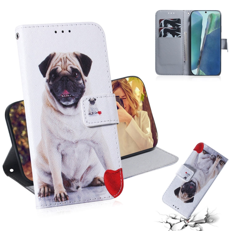 Coloured Drawing Horizontal Flip Leather Case, with Holder & Card Slots & Wallet – Card Slot, Flip, Leather, For Samsung Galaxy Note 20, For Samsung Galaxy Note 20 Ultra For Samsung Galaxy Note 20 Pug