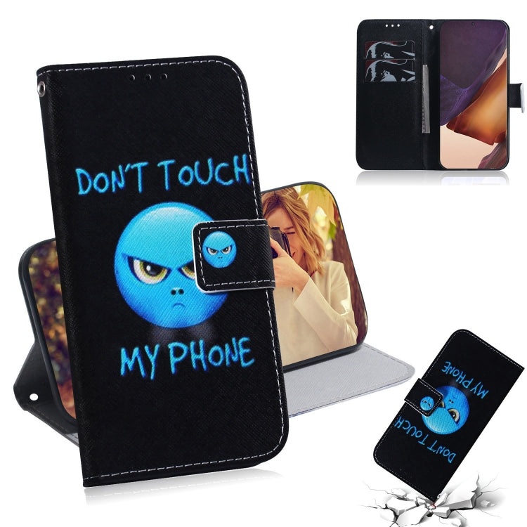 Coloured Drawing Horizontal Flip Leather Case, with Holder & Card Slots & Wallet – Card Slot, Flip, Leather, For Samsung Galaxy Note 20, For Samsung Galaxy Note 20 Ultra For Samsung Galaxy Note 20 Ultra Anger