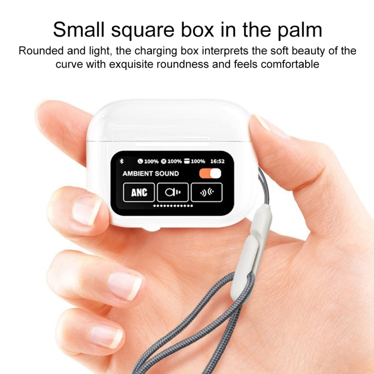 A9 Pro Smart Colorful Touch Screen ANC + ENC Noise Reduction Wireless Bluetooth Earphone – Bluetooth