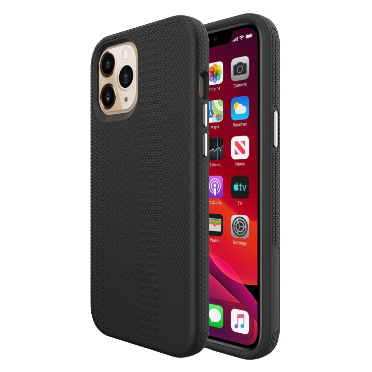 Triangle Armor Texture TPU + PC Case, For iPhone 12 Pro Max, For iPhone... For iPhone 12 Pro Max Black