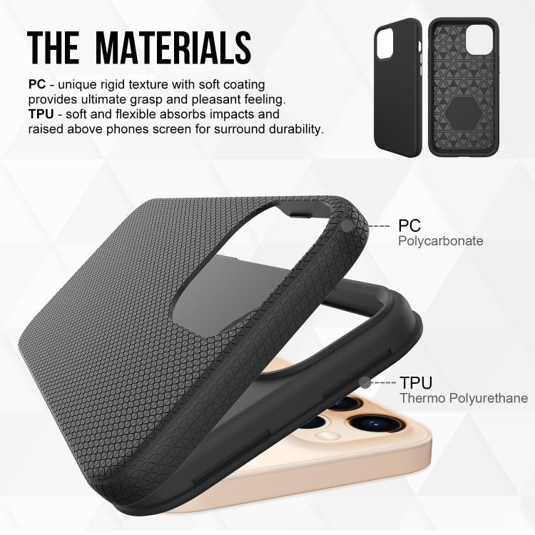 Triangle Armor Texture TPU + PC Case, For iPhone 12 Pro Max, For iPhone...