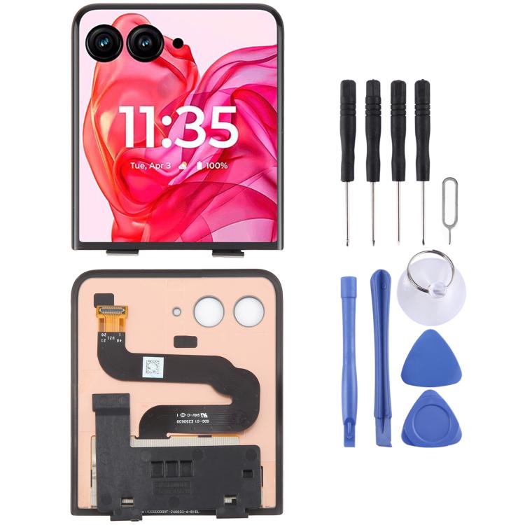 Original LCD Secondary Screen with Digitizer Full Assembly, For Motorola Razr 50 Ultra, For Motorola Razr 40 Ultra/Razr+ 2023 For Motorola Razr 50 Ultra
