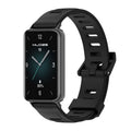 Flat Hole Breathable TPU Watch Band, For Honor Band 10 / 9 For Honor Band 10 9 Black