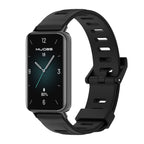 Flat Hole Breathable TPU Watch Band, For Honor Band 10 / 9 For Honor Band 10 9 Black