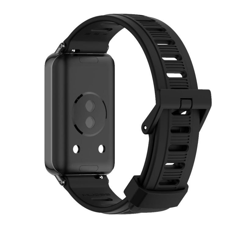 Flat Hole Breathable TPU Watch Band, For Honor Band 10 / 9