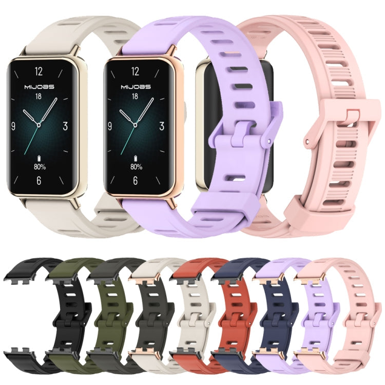 Flat Hole Breathable TPU Watch Band, For Honor Band 10 / 9