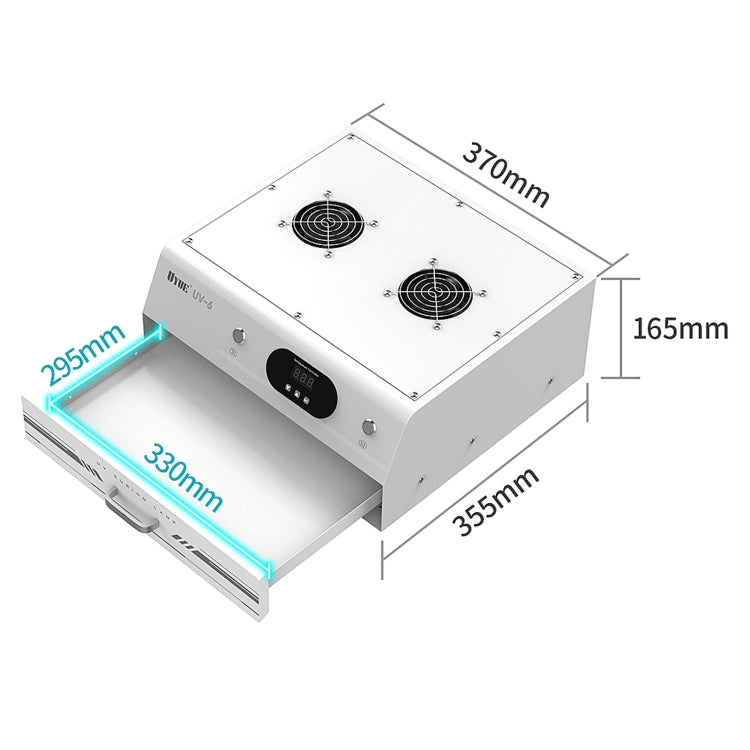 Uyue UV-6 15 inch Double Timing Intelligent Curing Lamp Mechanic for Phone / Pad, EU Plug, US Plug – Durable Build, Easy to Use