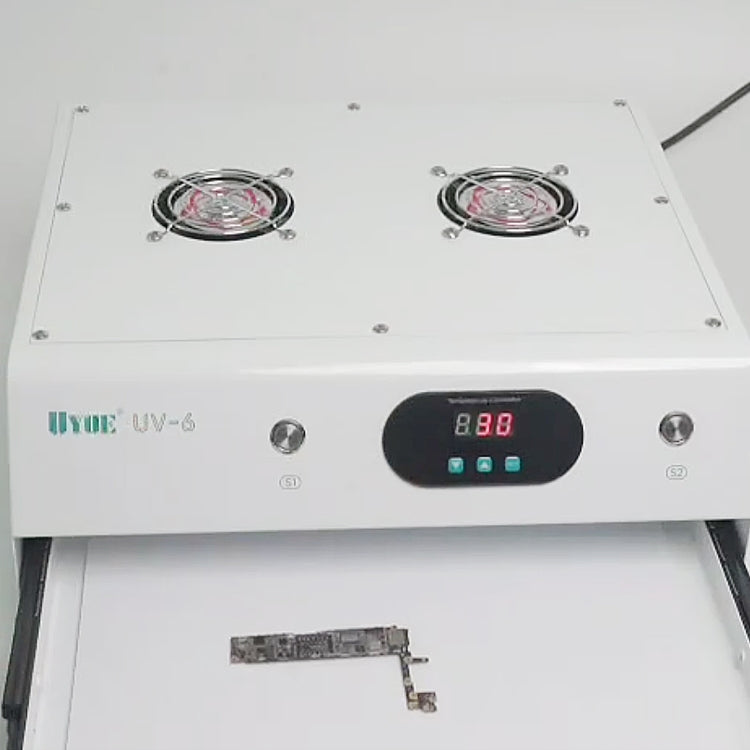 Uyue UV-6 15 inch Double Timing Intelligent Curing Lamp Mechanic for Phone / Pad, EU Plug, US Plug – Durable Build, Easy to Use