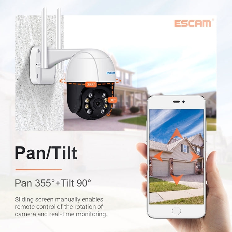 ESCAM QF518 5MP Smart WiFi IP Camera, Support AI Humanoid Detection / Auto Tracking / Dual Light Night Vision / Cloud Storage / Two Way Audio / TF Card, EU Plug, US Plug, UK Plug, AU Plug – Waterproof