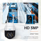 ESCAM QF518 5MP Smart WiFi IP Camera, Support AI Humanoid Detection / Auto Tracking / Dual Light Night Vision / Cloud Storage / Two Way Audio / TF Card, EU Plug, US Plug, UK Plug, AU Plug – Waterproof