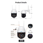 ESCAM QF518 5MP Smart WiFi IP Camera, Support AI Humanoid Detection / Auto Tracking / Dual Light Night Vision / Cloud Storage / Two Way Audio / TF Card, EU Plug, US Plug, UK Plug, AU Plug – Waterproof