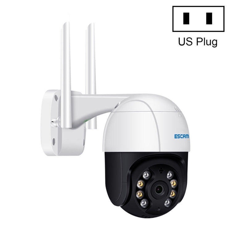 ESCAM QF518 5MP Smart WiFi IP Camera, Support AI Humanoid Detection / Auto Tracking / Dual Light Night Vision / Cloud Storage / Two Way Audio / TF Card, EU Plug, US Plug, UK Plug, AU Plug – Waterproof US Plug