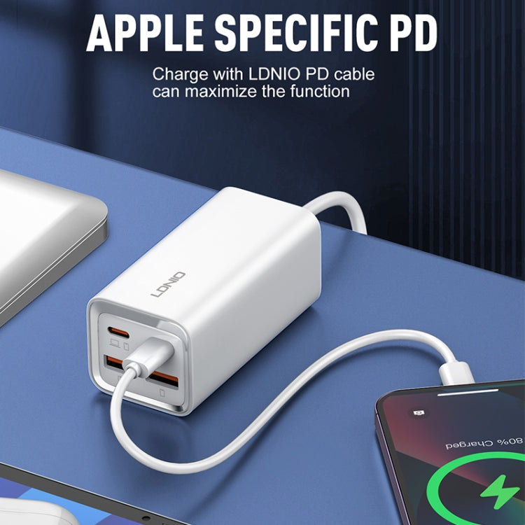 LDNIO A4610C PD65W Dual USB-C / Type-C + Dual USB Fast Charger, Cable Length: 1.5m, EU Plug·, A4610C (UK Plug), US Plug – TPU