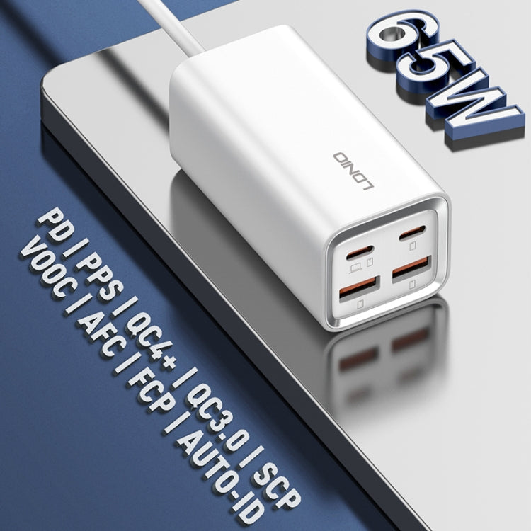 LDNIO A4610C PD65W Dual USB-C / Type-C + Dual USB Fast Charger, Cable Length: 1.5m, EU Plug·, A4610C (UK Plug), US Plug – TPU