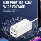 LDNIO A4610C PD65W Dual USB-C / Type-C + Dual USB Fast Charger, Cable Length: 1.5m, EU Plug·, A4610C (UK Plug), US Plug – TPU