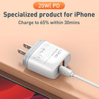 LDNIO Q229 QC3.0 / PD20W USB + Type-C Fast Charger with 1m Type-C to Type-C Cable, EU Plug, UK Plug, US Plug – TPU