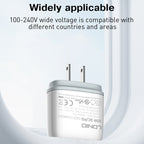 LDNIO Q229 QC3.0 / PD20W USB + Type-C Fast Charger with 1m Type-C to Type-C Cable, EU Plug, UK Plug, US Plug – TPU