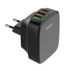 LDNIO Q334 32W Type-C + Dual USB Port Charger with 1m USB-C / Type-C to USB-C / Type-C Data Cable, EU Plug, UK Plug, US Plug