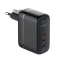 LDNIO Q367 65W GaN 3 x USB-C / Type-C Interface Charger with 1m USB-C / Type-C to USB-C / Type-C Data Cable, EU Plug, UK Plug, US Plug EU Plug