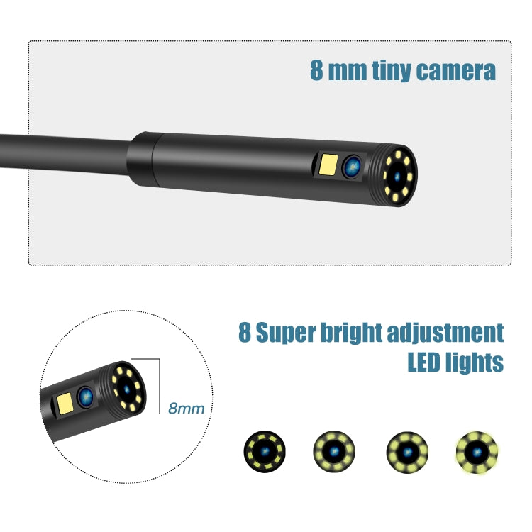 P40 8mm 1080P IP68 Waterproof 4.3 inch Highlight Screen Dual Camera Digital Endoscope, 2m Hard Cable, 5m Hard Cable, 10m Hard Cable – Waterproof