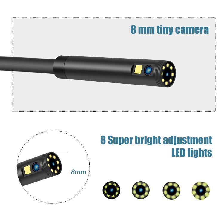 P40 8mm 1080P IP68 Waterproof 4.3 inch Highlight Screen Dual Camera Digital Endoscope, 2m Hard Cable, 5m Hard Cable, 10m Hard Cable – Waterproof