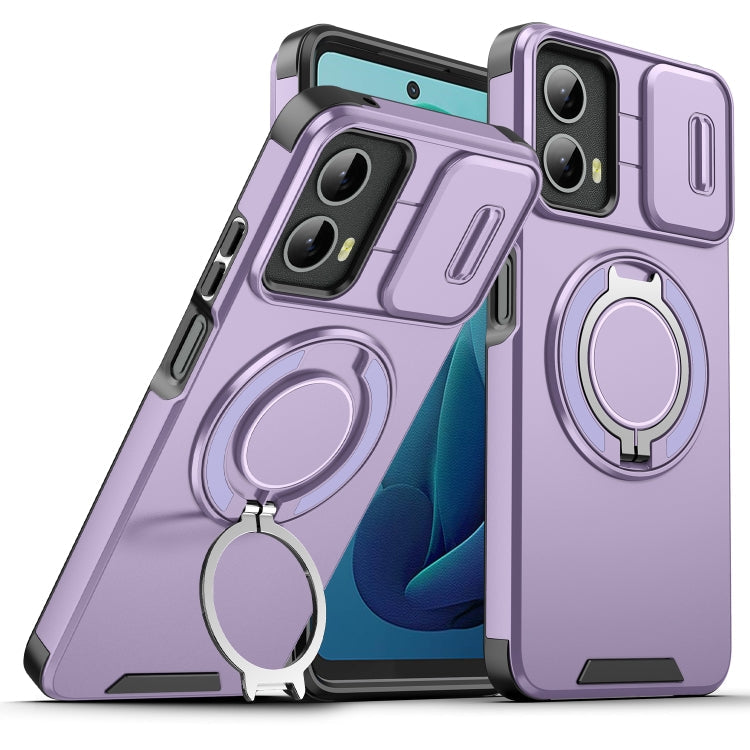 Sliding Camshield Ring Holder Phone Case – Ring Holder, TPU, For Motorola Moto G Stylus 5G 2025, For Motorola Moto G 5G 2024