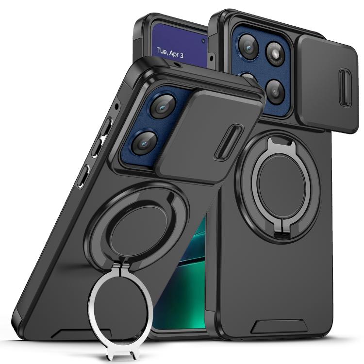 Sliding Camshield Ring Holder Phone Case – Ring Holder, TPU, For Motorola Moto G Stylus 5G 2025, For Motorola Moto G 5G 2024