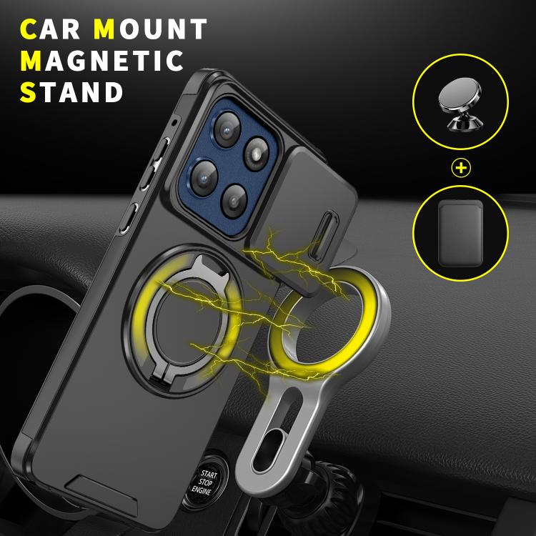 Sliding Camshield Ring Holder Phone Case – Ring Holder, TPU, For Motorola Moto G Stylus 5G 2025, For Motorola Moto G 5G 2024