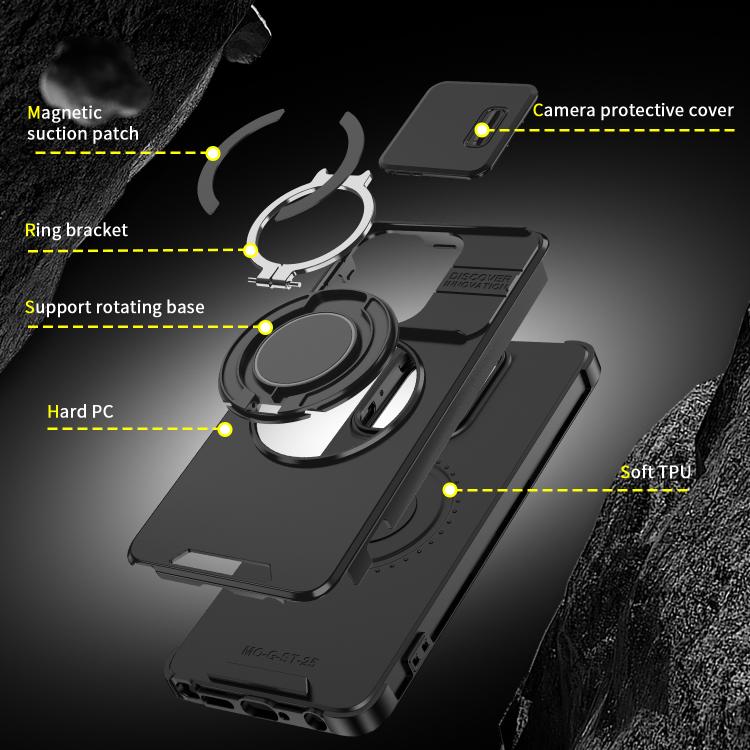 Sliding Camshield Ring Holder Phone Case – Ring Holder, TPU, For Motorola Moto G Stylus 5G 2025, For Motorola Moto G 5G 2024
