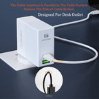 LDNIO A2620C PD3.0 65W USB Power Adapter Travel Charger with Type-C to Type-C Cable, EU Plug, US Plug, UK Plug