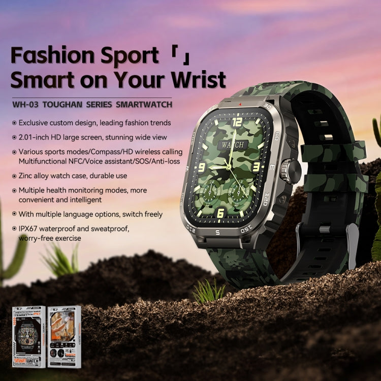 WH-03 Smart Watch – 2.01" Screen, Bluetooth Call