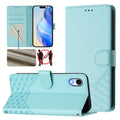 Honeycomb Embossing RFID Leather Phone Case, For iPhone XR, For iPhone XS Max, For iPhone 8 Plus / 7 Plus For iPhone XR Mint Green