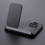 DW08 15W 3 in 1 Folding Wireless Charger Black