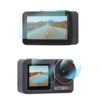 For DJI Osmo Action 5 Pro Sunnylife 3 in 1 Lens Protector Front and Rear Screen Tempered Glass Films, 1 + 1 + 1 Sets, 2 + 2 + 2 Sets 1 + 1 + 1 Sets