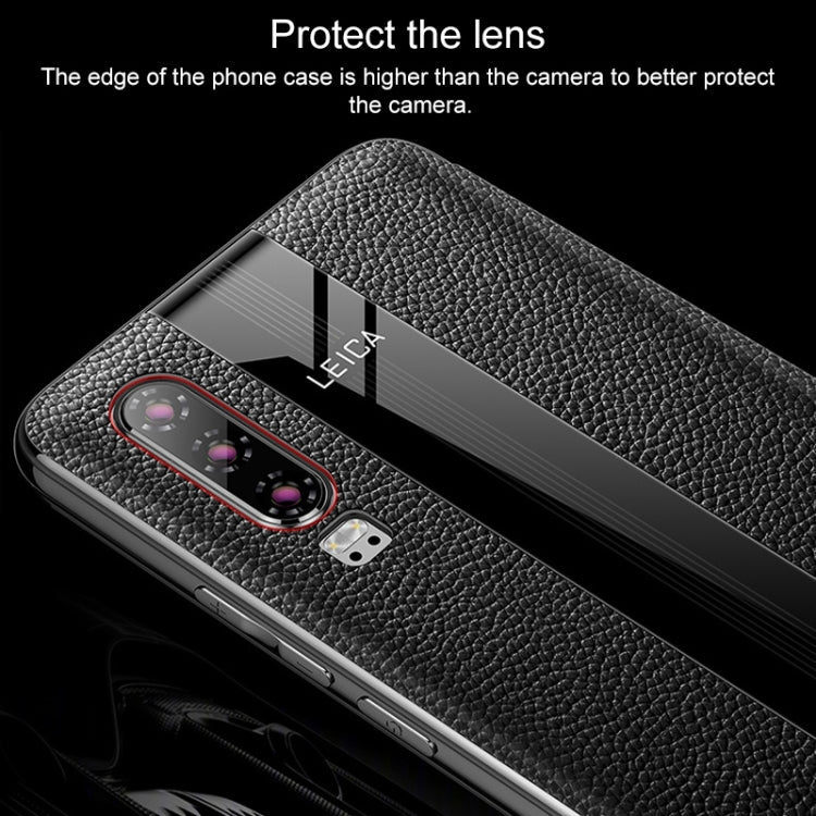 Genuine Leather Smart Flip Protective Case, For Huawei P30 Pro