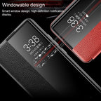 Genuine Leather Smart Flip Protective Case, For Huawei P30 Pro
