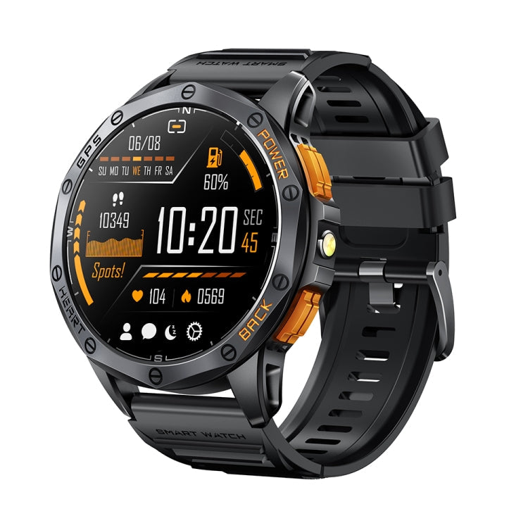 LEMFO K67 1.43 inch AMOLED Screen GPS Sports Smart Watch, Support Bluetooth Call / Health Monitoring Black