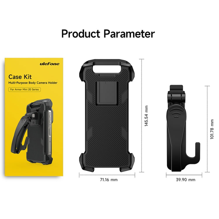 Ulefone Back Clip Phone Case – Flip, For Ulefone Armor mini 20T Pro / 20 Pro