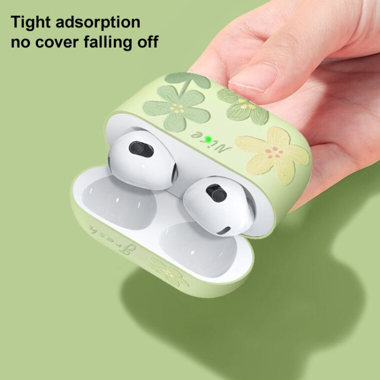 Oil Painting Floral Matte Earphones Protective Case – Durable Build, Easy to Use, For AirPods 4, For AirPods Pro 2, For AirPods 3, For AirPods Pro, For AirPods 1 / 2