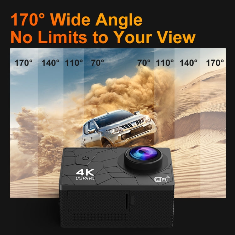 I5-361 2.0 inch IPS HD Screen Wide Angle 4K WiFi Action Camera, I5-361 with RC, I5-361 without RC – Waterproof, 4K