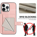 Button Card Bag RFID Anti-theft Phone Case – Leather, TPU, For iPhone 16 Pro Max, For iPhone 16 Pro, For iPhone 16 Plus, For iPhone 16