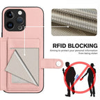 Button Card Bag RFID Anti-theft Phone Case, For iPhone 15 Pro Max, For iPhone 15 Pro, For iPhone 15 Plus, For iPhone 15