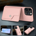 Button Card Bag RFID Anti-theft Phone Case, For iPhone 15 Pro Max, For iPhone 15 Pro, For iPhone 15 Plus, For iPhone 15