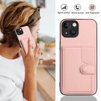 Button Card Bag RFID Anti-theft Phone Case, For iPhone 13 mini, For iPhone 12, For iPhone 12 Pro Max, For iPhone 12 Pro