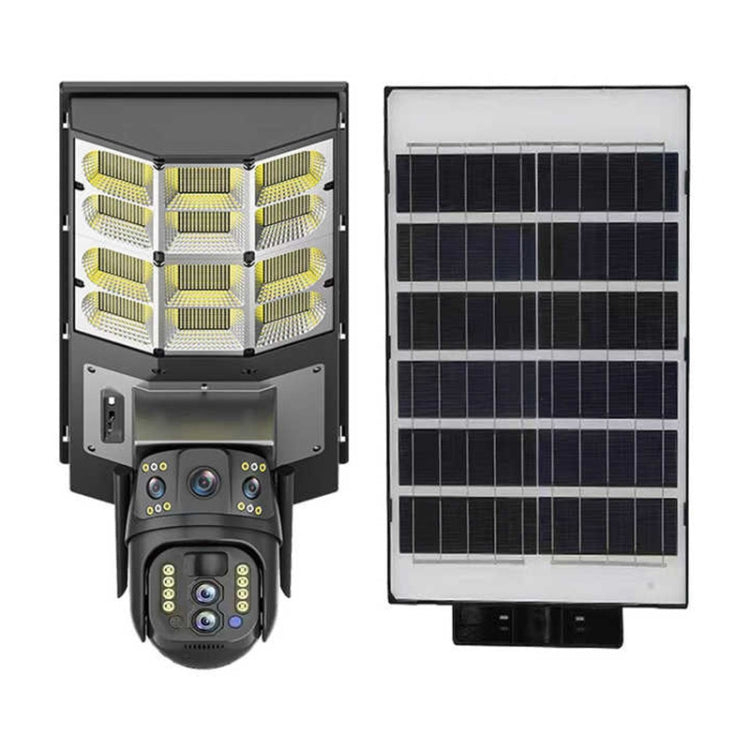 Solar Street Light with V380 4G WiFi 10X Dual-lens Monitoring HD Camera, No SD Card, 64GB SD Card, 128GB SD Card No SD Card