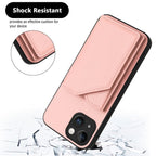Skin Feel Four Card Slots Phone Case with Wrist Strap, For iPhone 13 mini, For iPhone 12, For iPhone 12 Pro Max, For iPhone 12 Pro